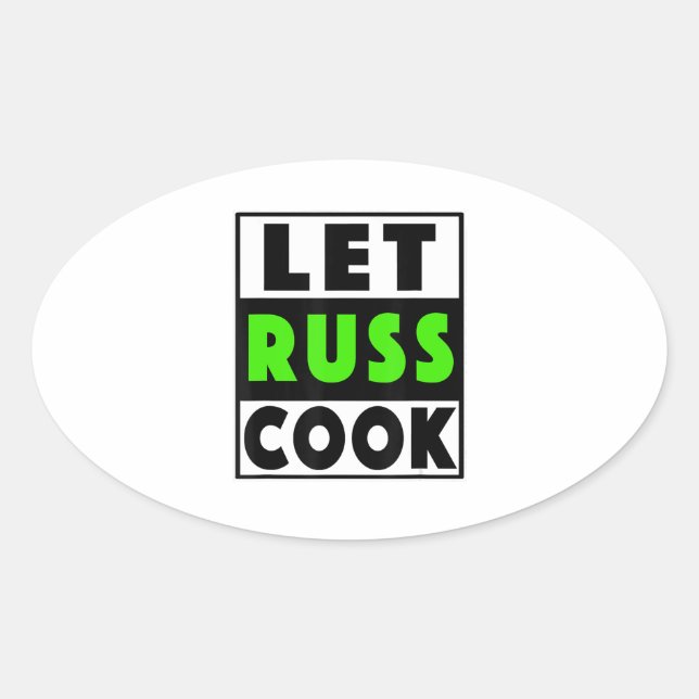 Pegatina Ovalada Que Russ Cook (Anverso)