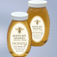 Queen Bee 32 oz Queenline Jar Honey Label Gold