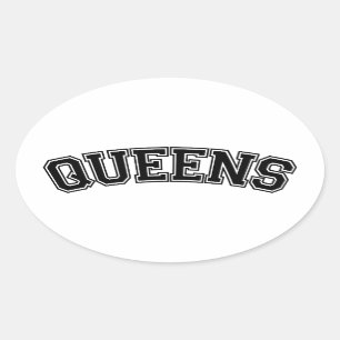 PEGATINA OVALADA QUEENS, NYC