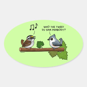 Pegatina Ovalada ¿Quién tuitea?