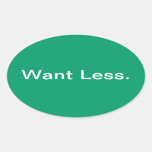 Pegatina Ovalada Quiera menos