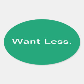 Pegatina Ovalada Quiera menos