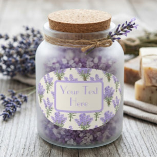 Pegatina Ovalada Ramos de lavanda de Provenza