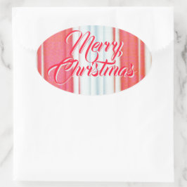 Pegatina Ovalada Rayas de vacaciones