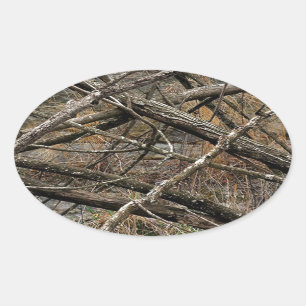 Pegatina Ovalada Real Camo / Camuflaje personalizado (personalizabl