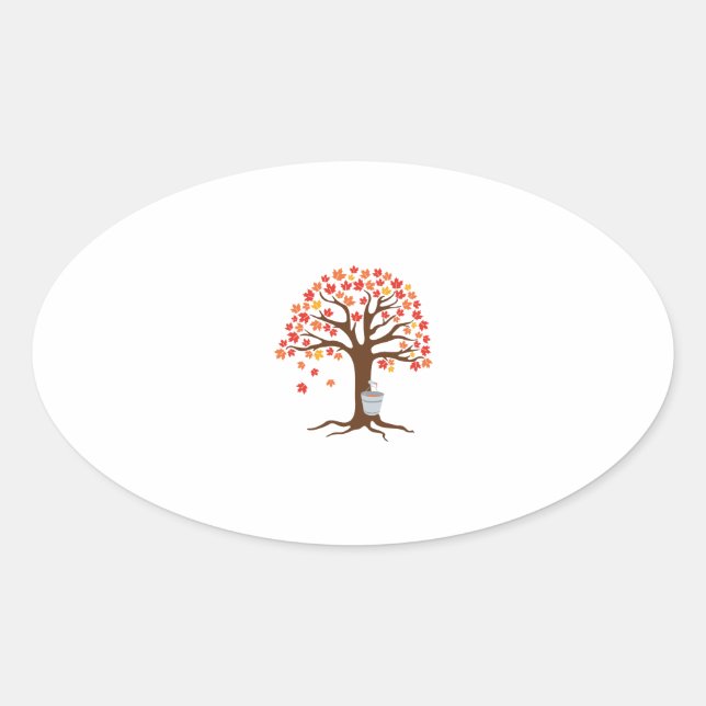 Pegatina Ovalada Recolección de jarabe (Anverso)