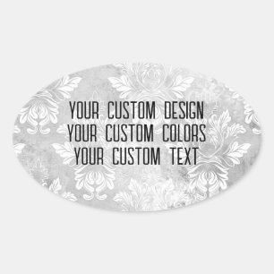 Pegatina Ovalada ¡Rediseñar desde cero! Crear un diseño personaliza