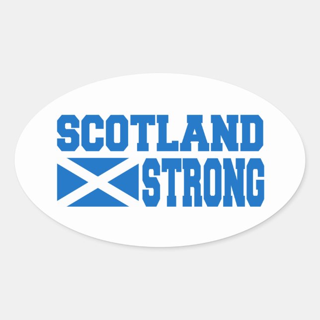 Pegatina Ovalada Referéndum en Escocia Libertad Independiente (Anverso)