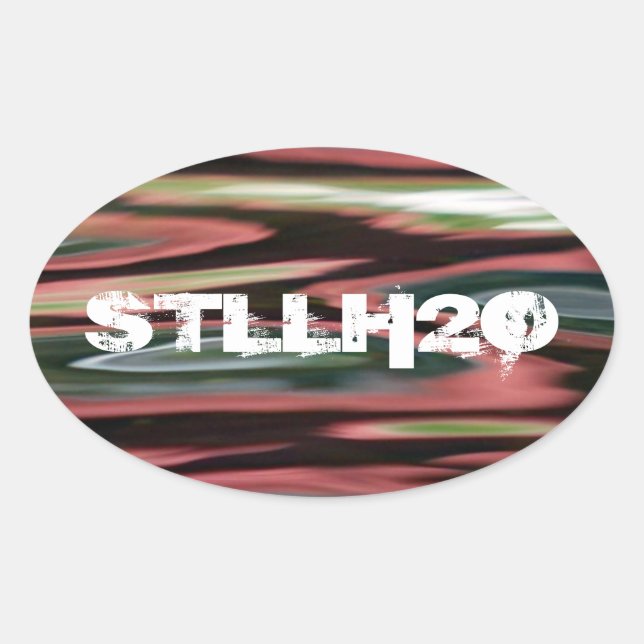 Pegatina Ovalada Reflexiones de la Cabina Roja (Anverso)