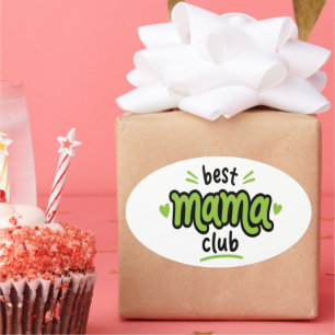 Pegatina Ovalada Regalo Bonito para el Día de la Madre