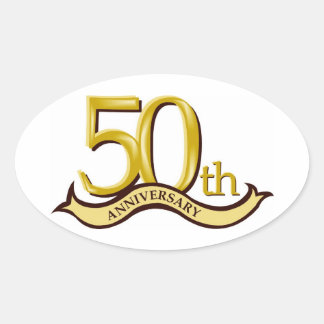 Pegatina Ovalada Regalo de 50 años personalizado
