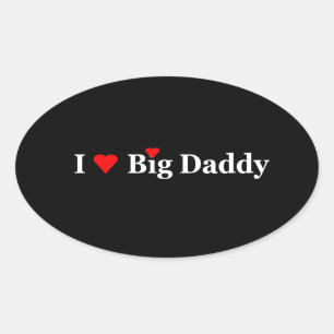 Pegatina Ovalada Regalos de Big Daddy de Corazón