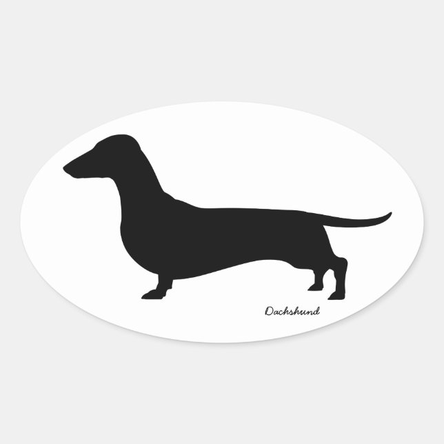 Pegatina Ovalada Regalos de Dachshund (Anverso)