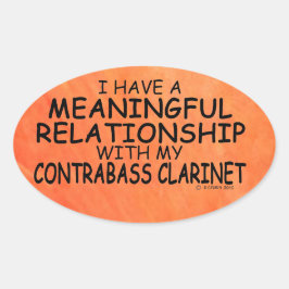 Pegatina Ovalada Relación Significativa Contrabass Clarinet Oval S