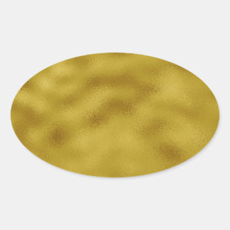 Pegatina Ovalada Relieve metalizado de imitación de oro