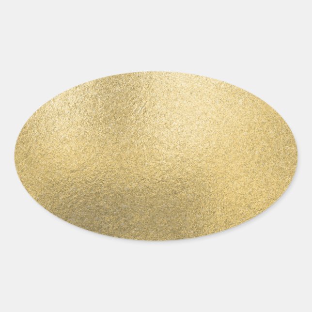 Pegatina Ovalada Relieve metalizado de imitación de plantilla en bl (Anverso)