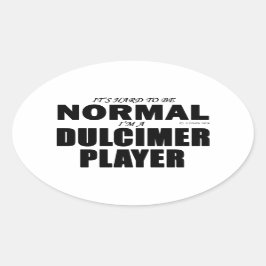 Pegatina Ovalada Reproductor de Dulcimer normal