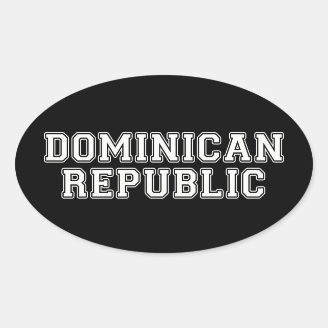 Pegatina Ovalada República Dominicana (Anverso)