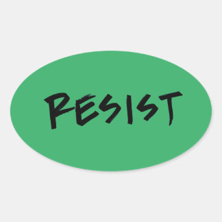 Pegatina Ovalada Resist Stickers-4 por hoja verde