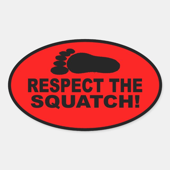 Pegatina Ovalada ¡RESPETE LA CUADRADA! Parece una PRO en Bobo (Anverso)