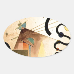 Pegatina Ovalada Resumen de Kandinsky