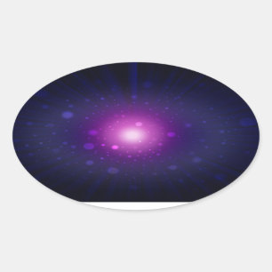 Pegatina Ovalada Resumen de las estrellas de galaxia del espacio az