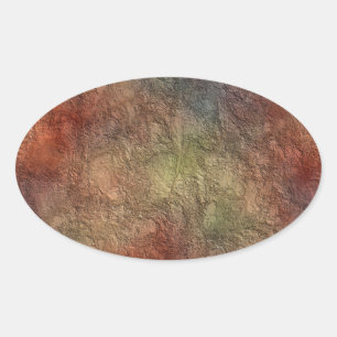 Pegatina Ovalada Resumen de los colores del tono de la tierra Pegat