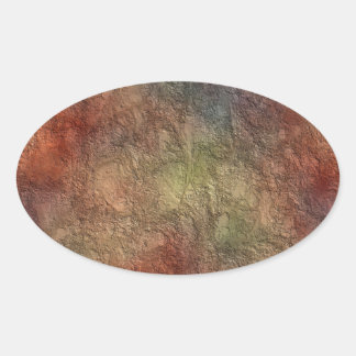 Pegatina Ovalada Resumen de los colores del tono de la tierra Pegat