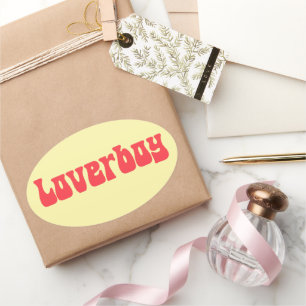 Pegatina Ovalada Retro de Loverboy