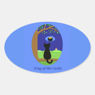 Pegatina Ovalada Rey del Castillo