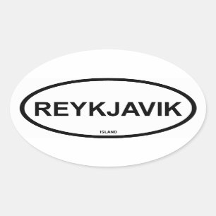 PEGATINA OVALADA REYKJAVIK