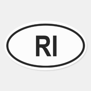 Pegatina Ovalada Rhode Island "RI"