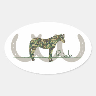 Pegatina Ovalada Ride Camo
