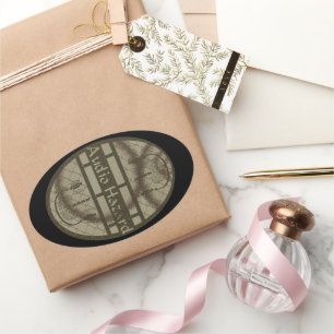 Pegatina Ovalada Riesgo de audio