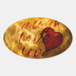 Pegatina Ovalada risa-417268_1920 risa amor la silueta de luna viva