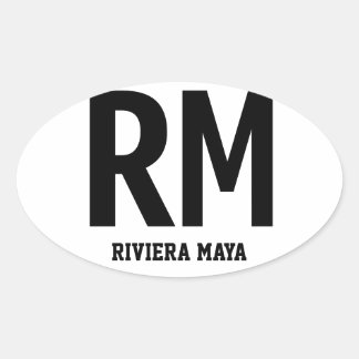 Pegatina Ovalada Riviera Maya Oval Bumper Sticker