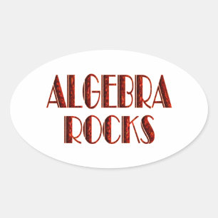 Pegatina Ovalada Rocas de álgebra