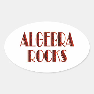 Pegatina Ovalada Rocas de álgebra