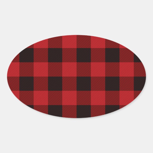 Pegatina Ovalada Rojo y negro del país (Anverso)