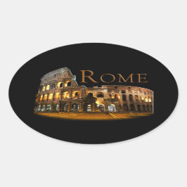 Pegatina Ovalada Roma: El Coliseo