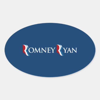 Pegatina Ovalada ROMNEY RYAN 2012 BANNER.png