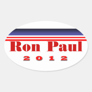 Pegatina Ovalada Ron Paul