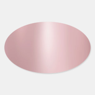 Pegatina Ovalada Rosa Dorado Elegante Moderno Template Moderno