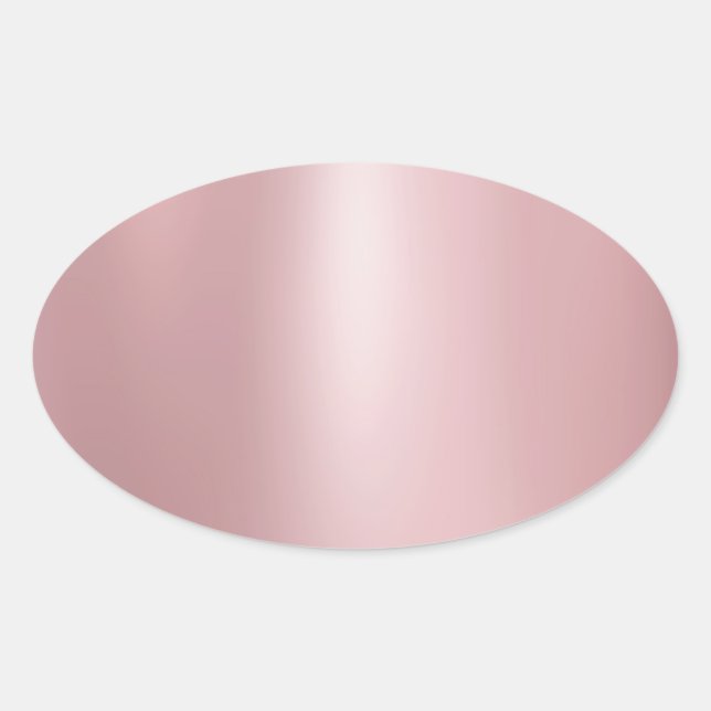 Pegatina Ovalada Rosa Dorado Elegante Moderno Template Moderno (Anverso)