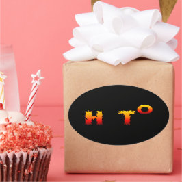 Pegatina Ovalada Rosa fuerte | Calentamiento global