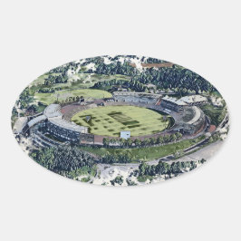 Pegatina Ovalada Rose Bowl Southampton Cricket Ground Artistic