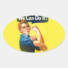 Pegatina Ovalada rosie