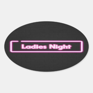 Pegatina Ovalada Rótulo LED de neón nocturno para damas