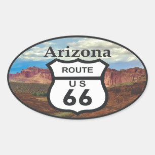 Pegatina Ovalada Route 66