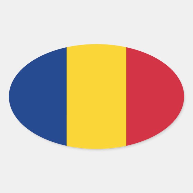 Pegatina Ovalada Rumania (Anverso)